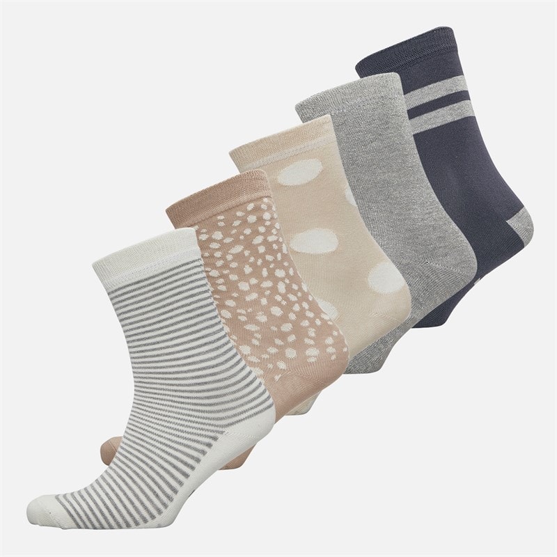Bench Womens Mauda Five Pack Socks Mixed