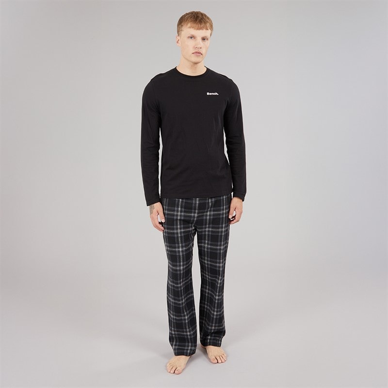 Bench Mens Maugham Lounge Set Black/Black Check