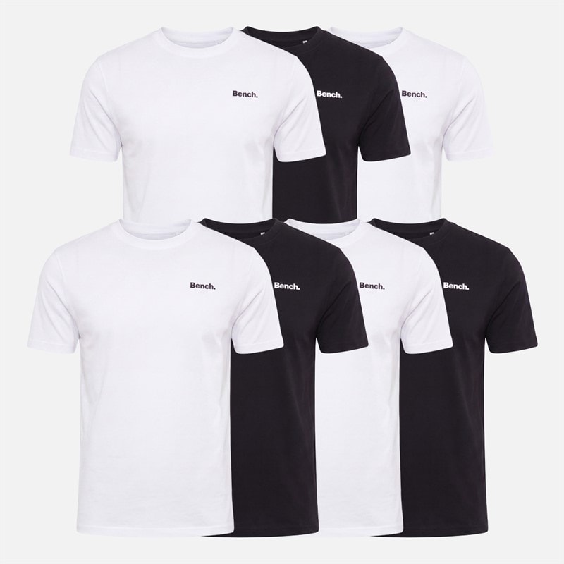 Bench Mens Antonio Seven Pack Lounge T-Shirts Assorted