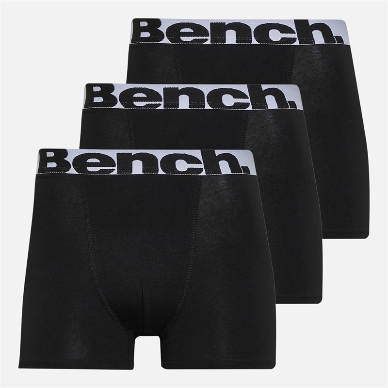 Bench Mens Tom Three Pack Boxer Shorts Black