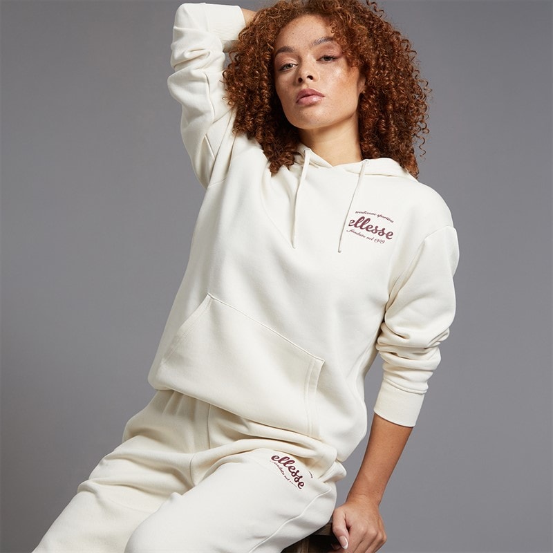 Ellesse Womens Pinebuff Hoodie Off White