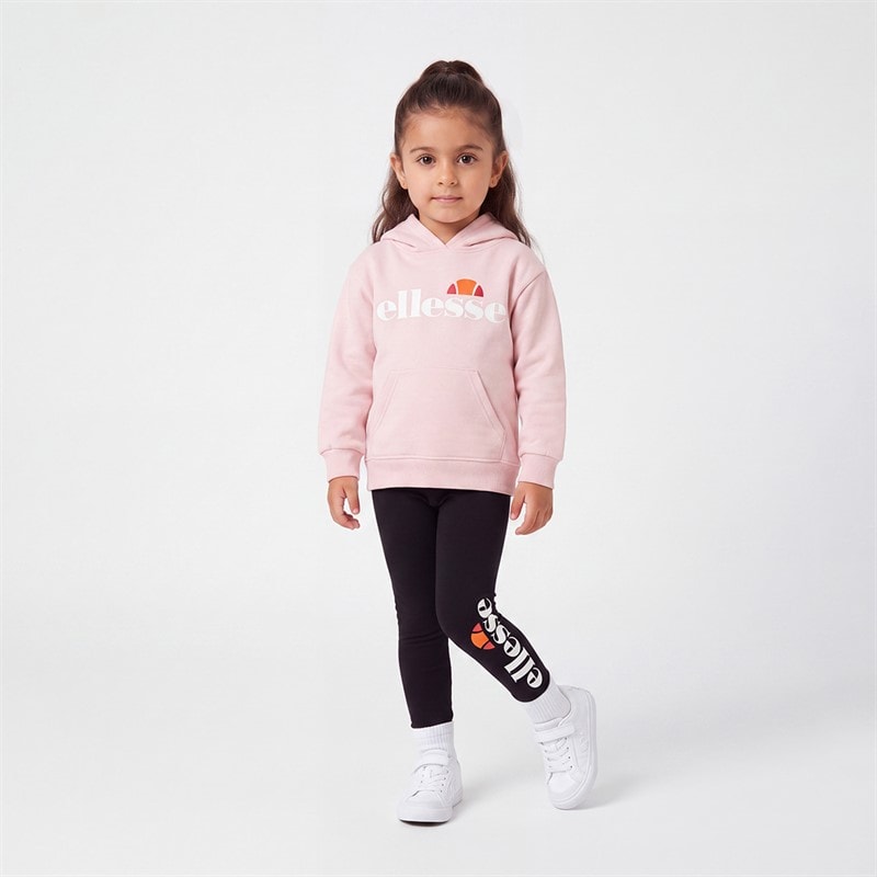 Ellesse Girls Anya Logo Hoodie And Leggings Set Pink/Black