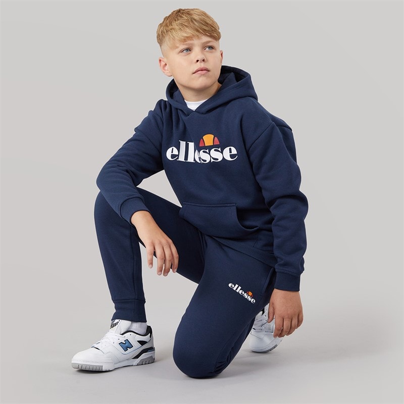 Ellesse Junior Boys Link Logo Tracksuit Navy