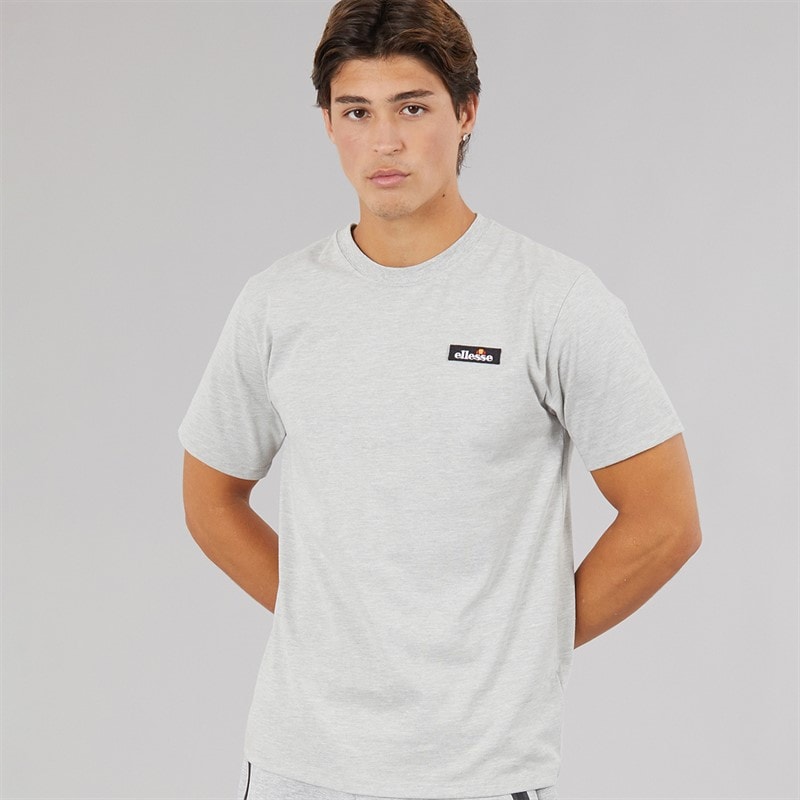 Ellesse Mens Debden Relaxed Fit T-Shirt Light Grey Marl