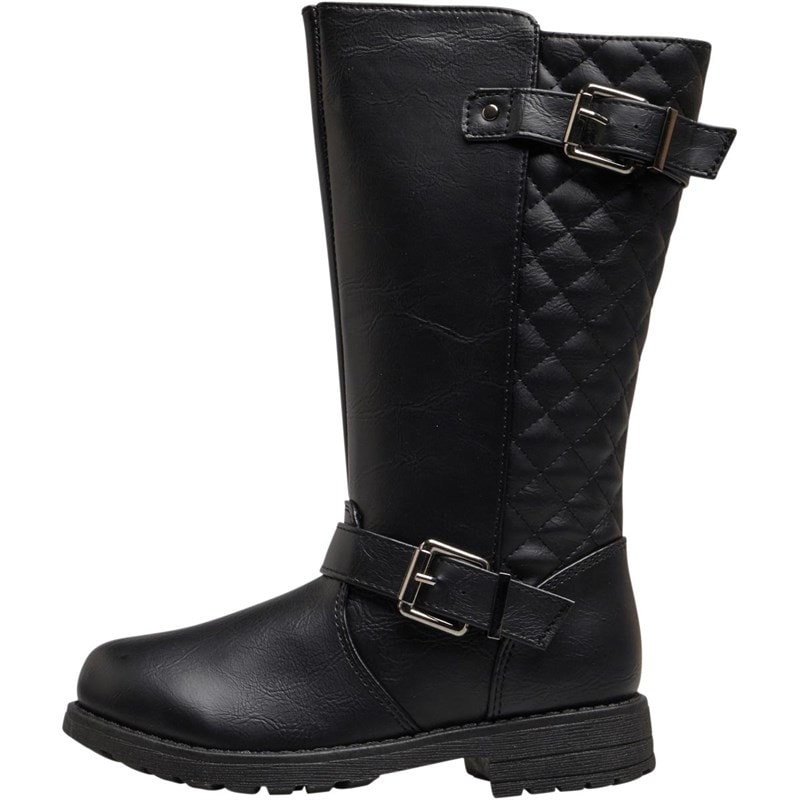 Fluid Girls Buckle Boots Black