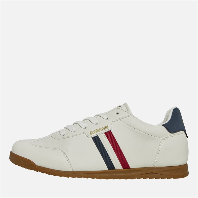 Lambretta Mens Tackle Trainers White/Navy