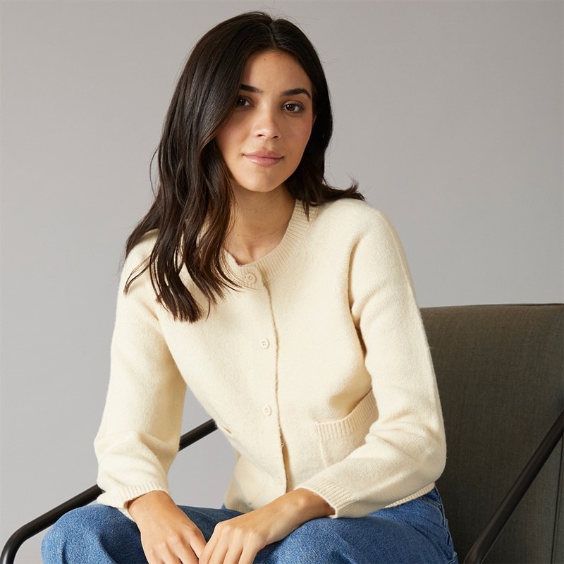 Board Angels Womens Supersoft Cardigan Stone
