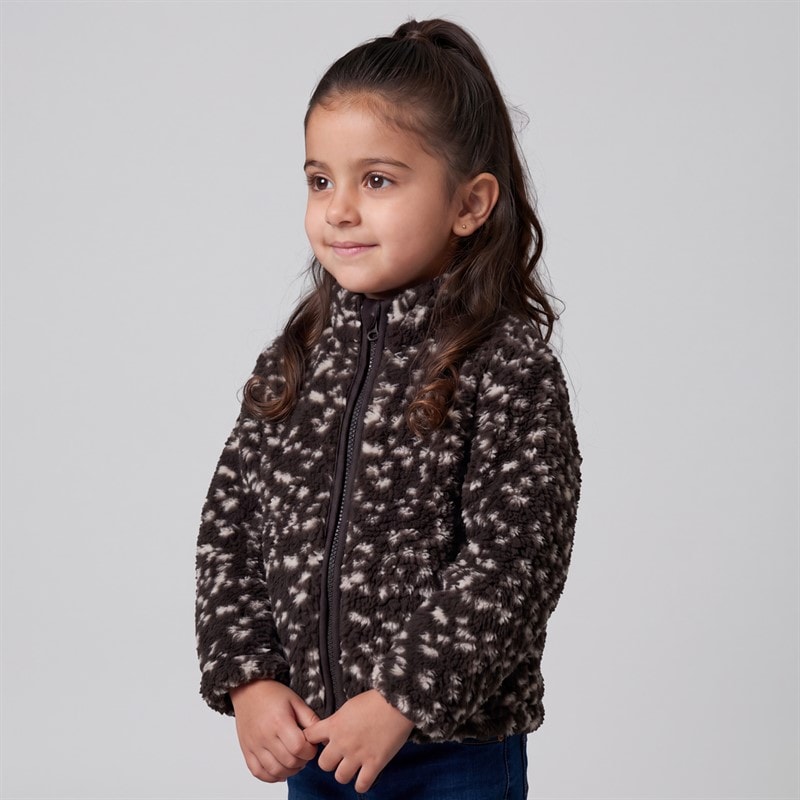 Board Angels Girls Animal Print Full Zip Through Fleece Multi