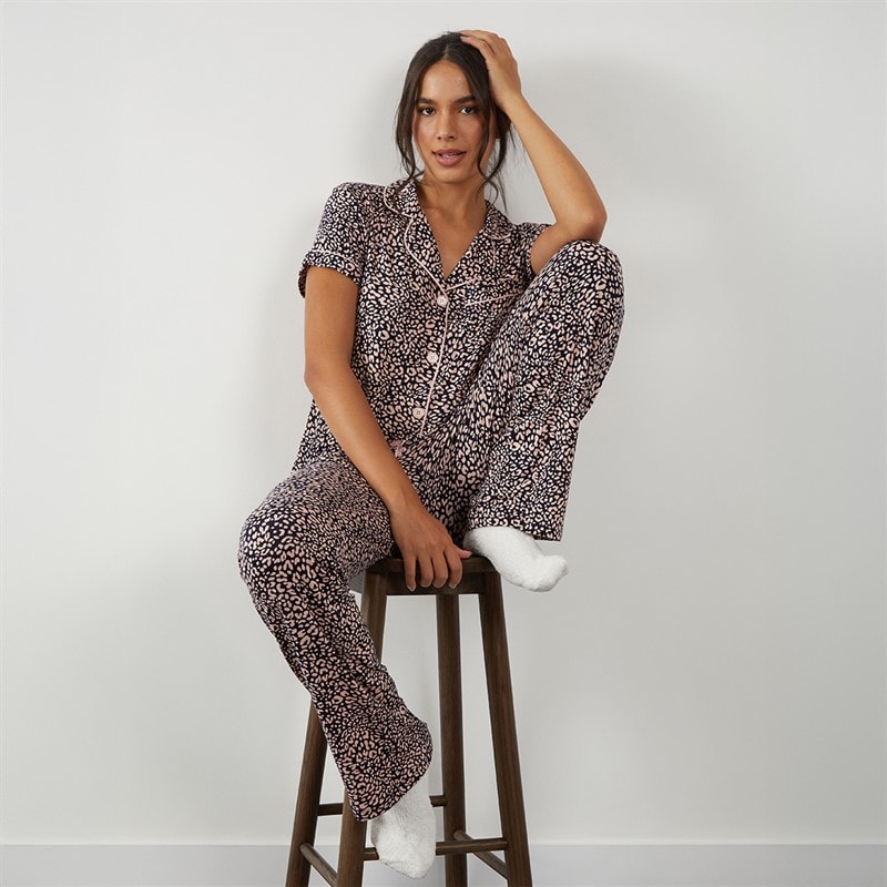 Board Angels Womens Animal Print Pyjama Set Multi