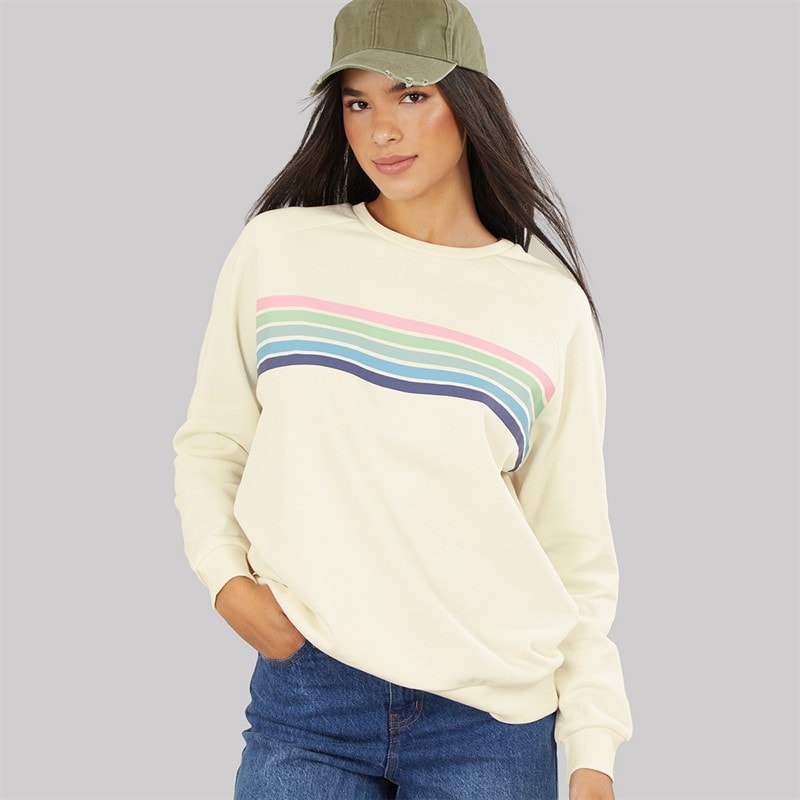 Board Angels Womens Crew Neck Sweatshirt White Swan
