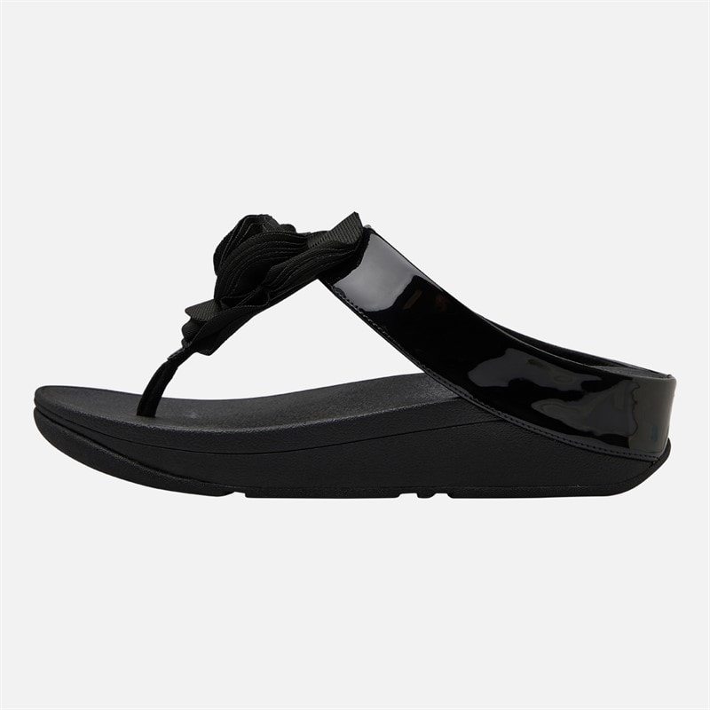 FitFlop Womens Florrie Toe Post Sandals Black