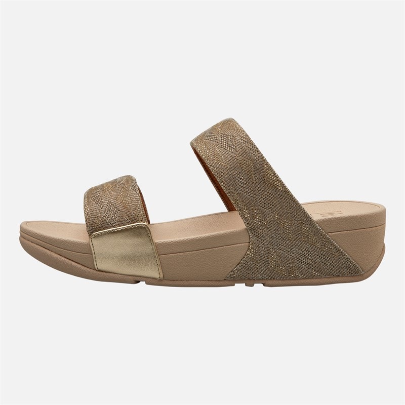 FitFlop Womens Lulu Glitz Sliders Platino