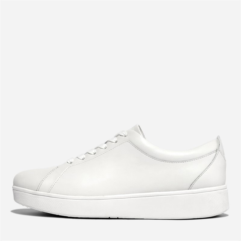 FitFlop Womens Rally Leather Trainers Urban White