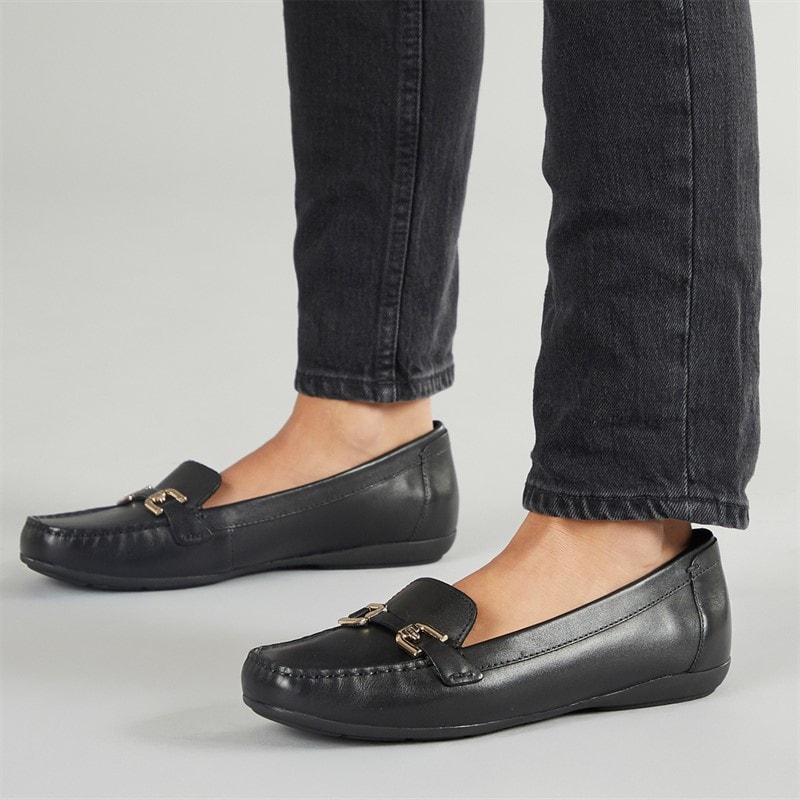 GEOX Womens Annytah Loafers Black