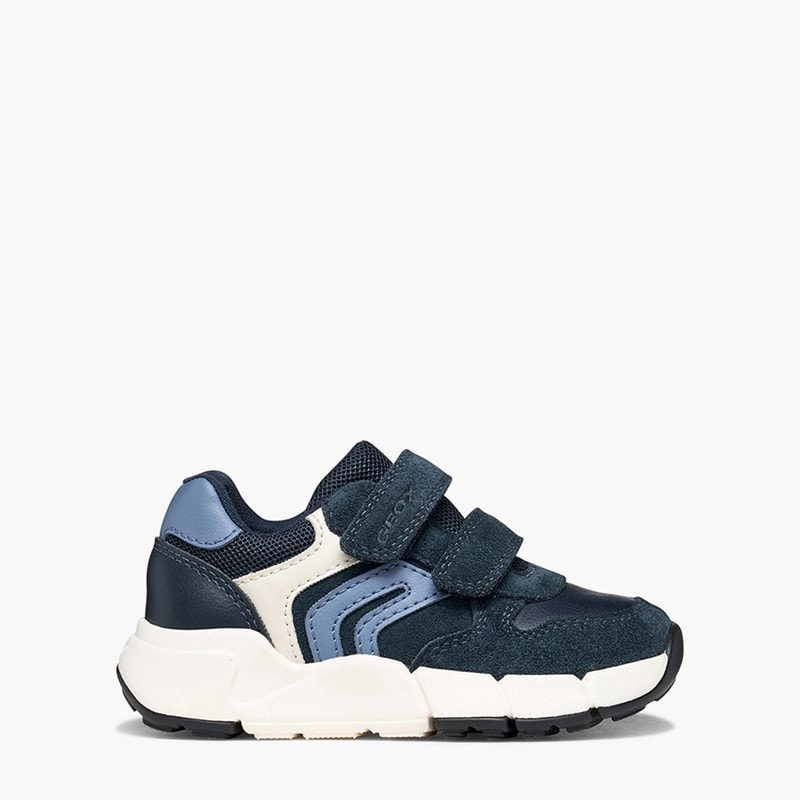 GEOX Infant Boys Flexyper Velcro Trainers Navy/Dark Sky