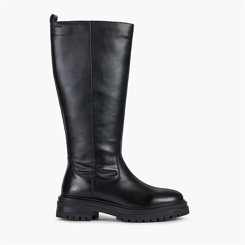GEOX Womens Iridea Knee High Boots Black