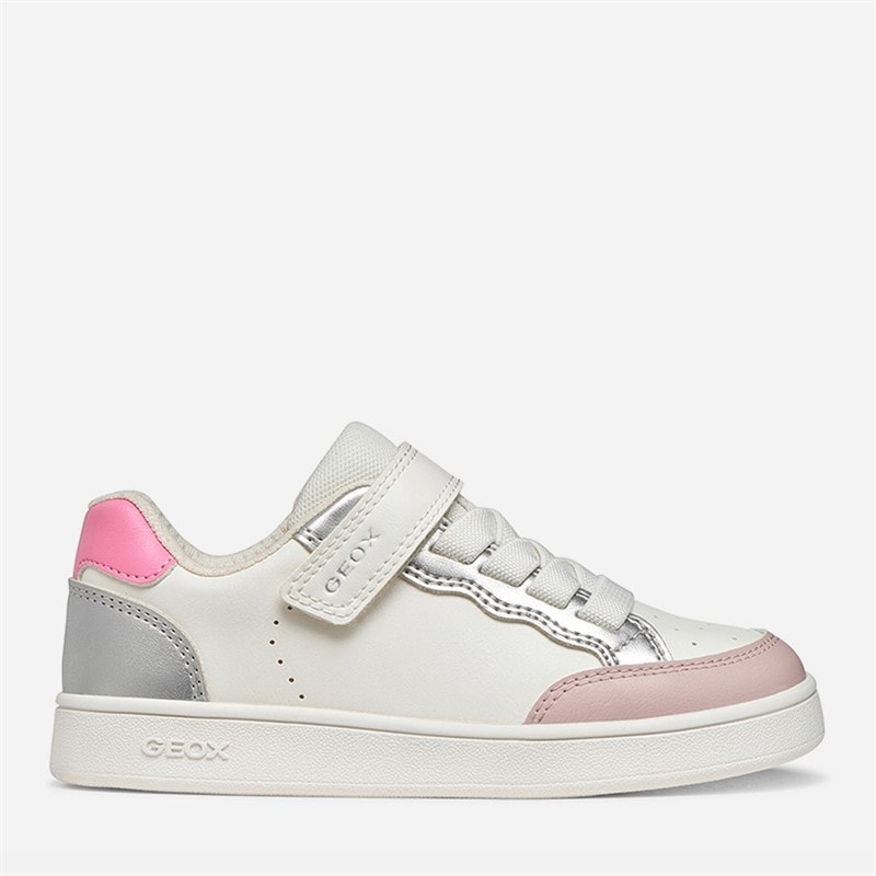 GEOX Girls Eclyper Trainers White/Rose