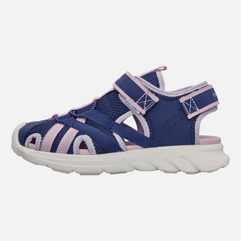 GEOX Junior Girls Airadyum Sandals Navy/Lilac