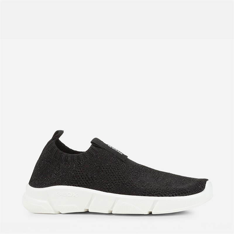 GEOX Junior Girls Aril Slip On Trainers Black