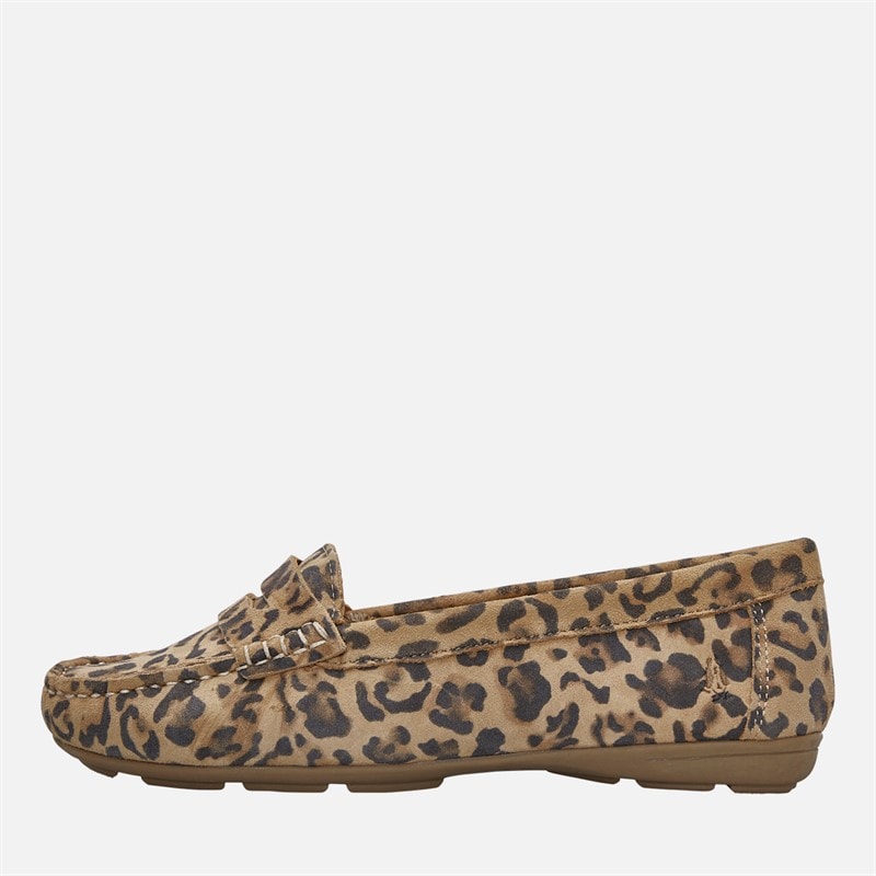 Hush Puppies Womens Margot Loafers Leopard Print Suede