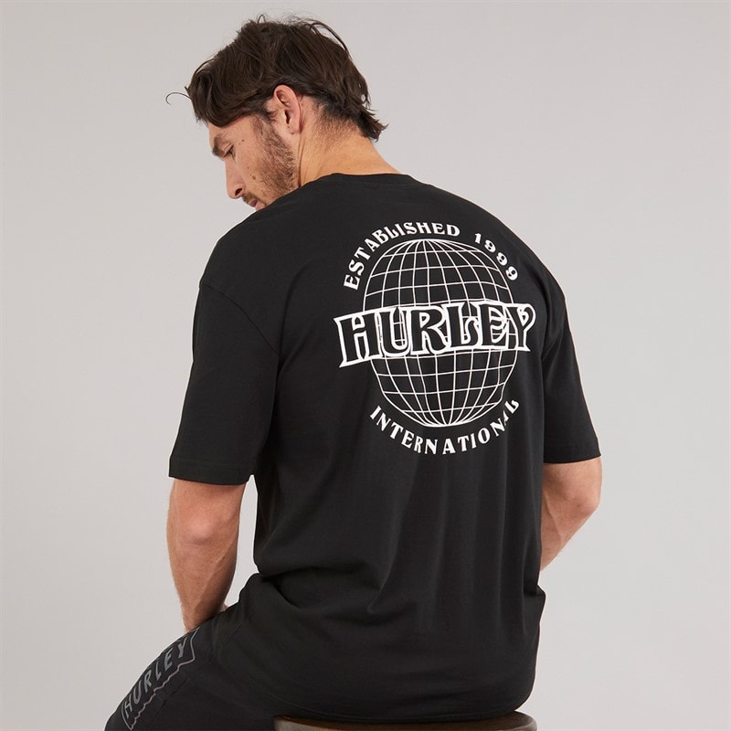 Hurley Mens Graphic T-Shirt Black