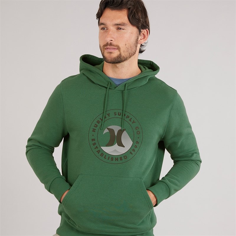 Hurley Mens Icon And Co Hoodie Alligator Wave