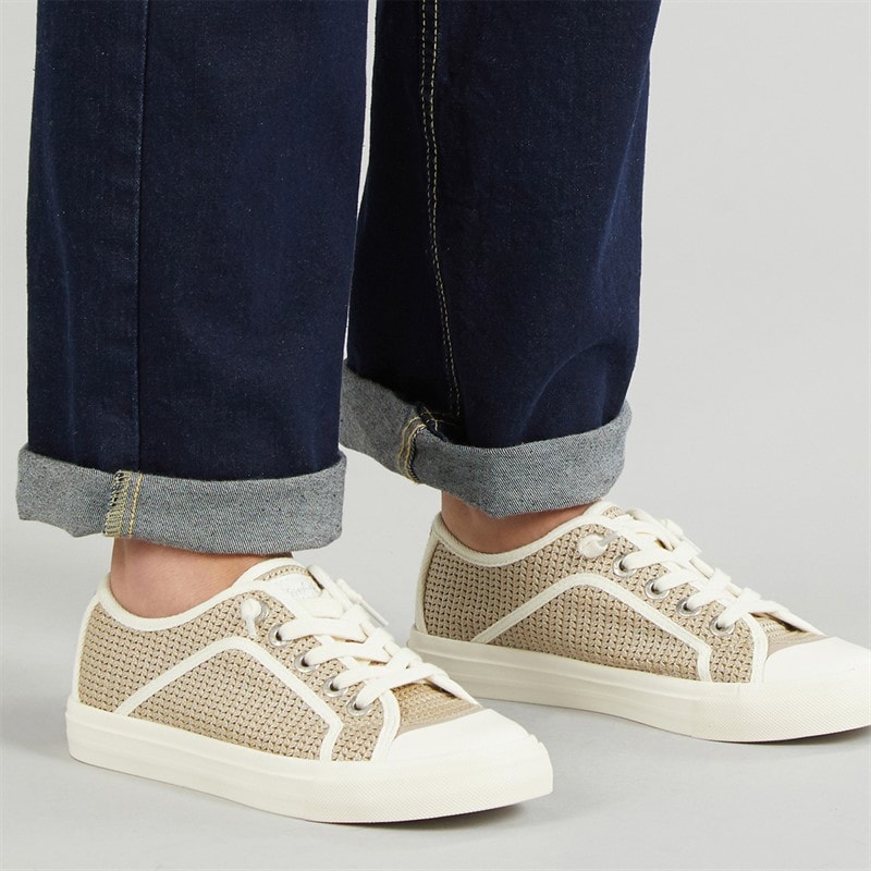 Blowfish Womens Malibu Mystical Canvas Shoes Taupe Silver