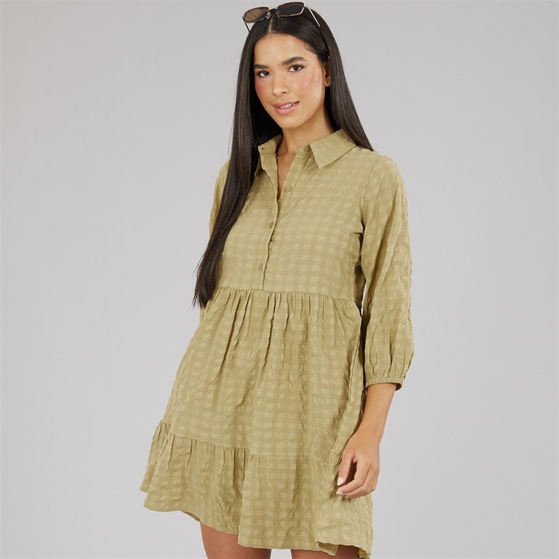 Influence Womens Shirt Dress Khaki