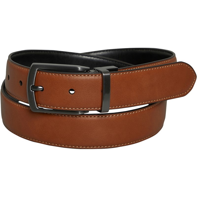 Jeff Banks Mens Oiliver Reversible Belt Black/Tan