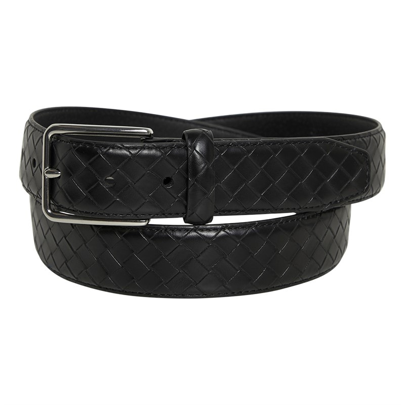 Jeff Banks Mens Turner Weave Belt Black