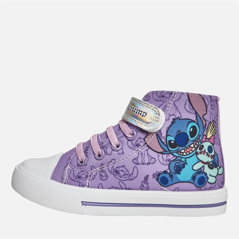 Character Girls Lilo And Stitch Hi-Top Canvas Trainers Multi