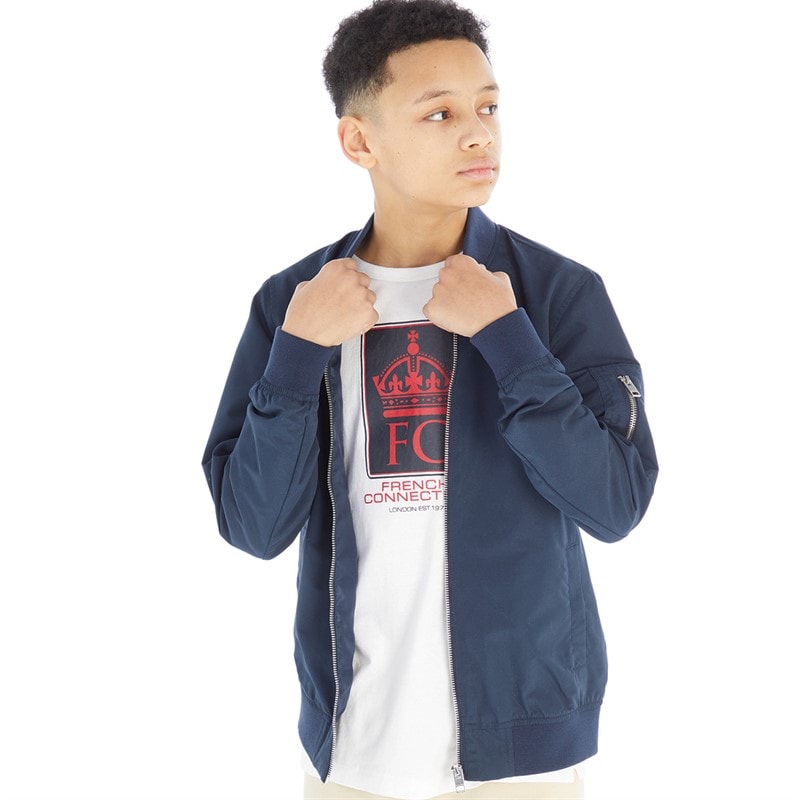 JACK & JONES Boys Mash Bomber Navy Blazer