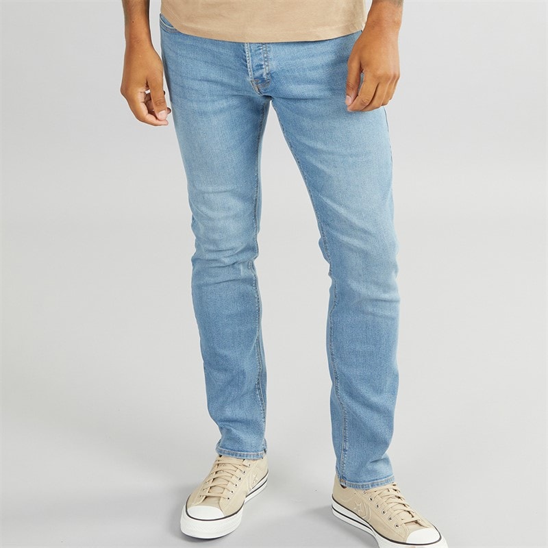 JACK & JONES Mens Glenn 334 Slim Fit Jeans Blue Denim
