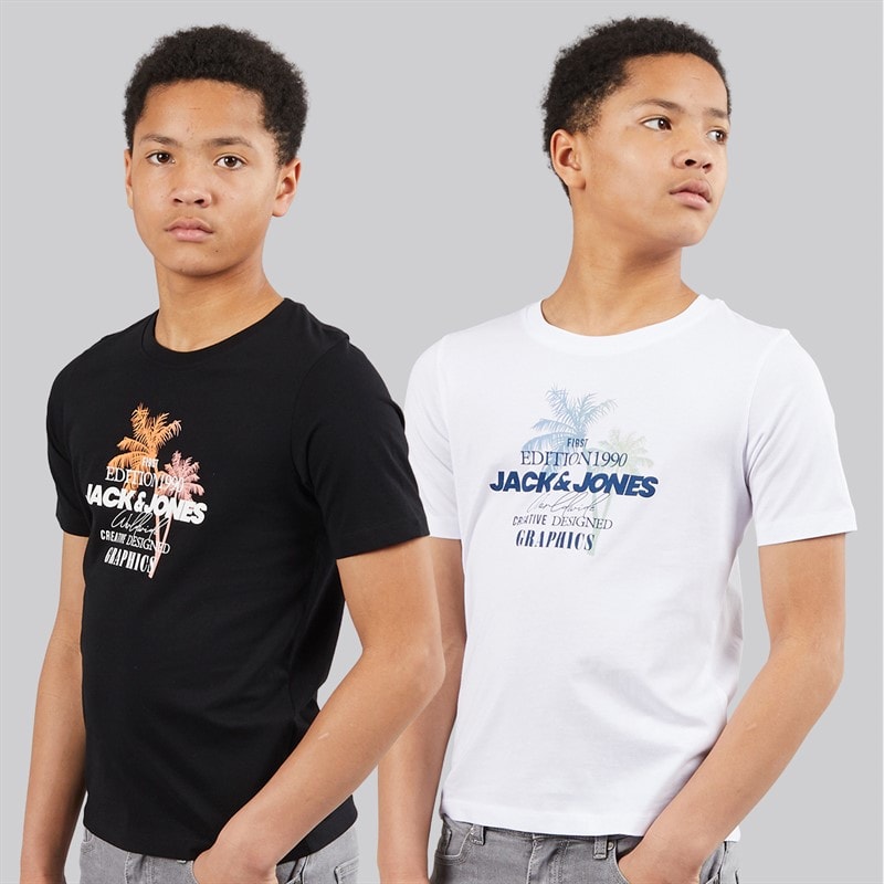 JACK & JONES Boys Gradient Two Pack T-Shirts Black