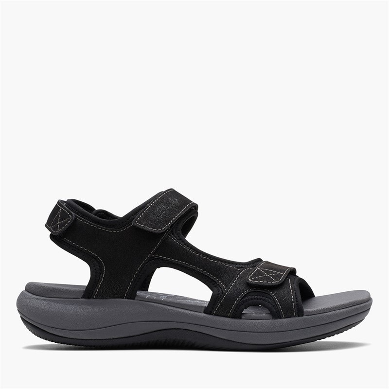 Clarks Womens Mira Bay D-Fit Sandals Black