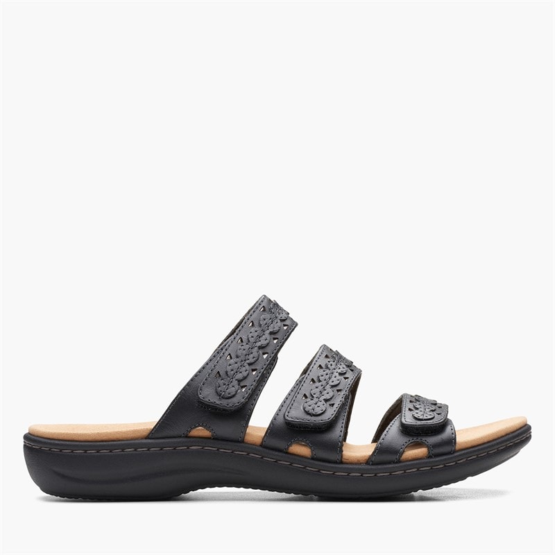 Clarks Womens Laurieann Cove E-Fit Sandals Black
