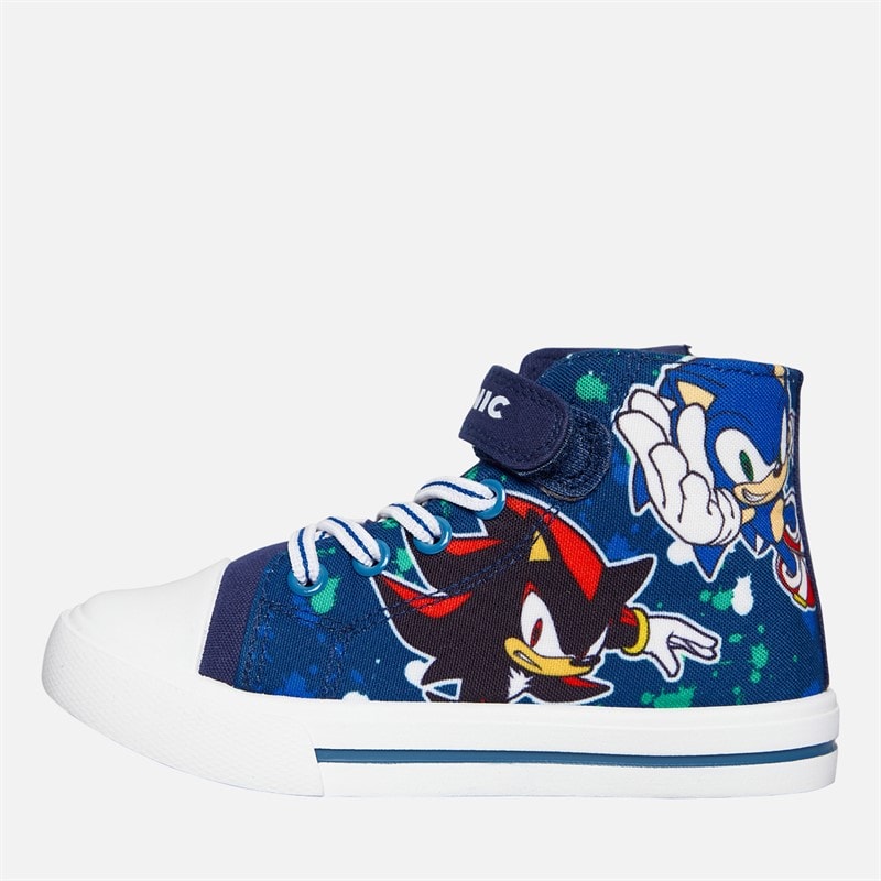 Sonic Infant Boys Sonic And Shadow Hi Top Trainers Black/Blue/Multi