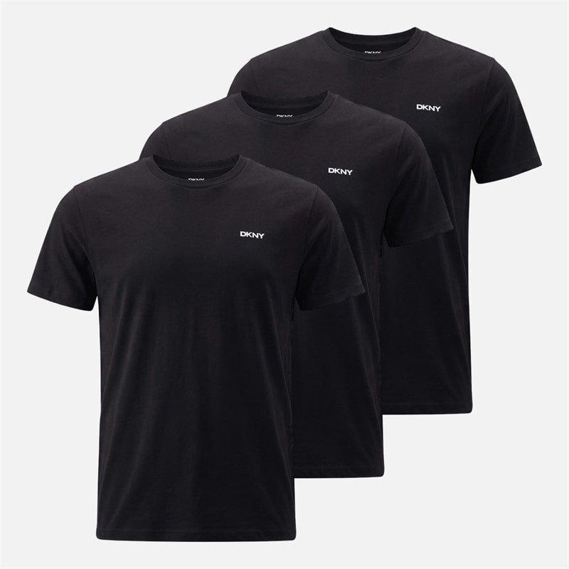 DKNY Mens Giants Three Pack T-Shirt Black