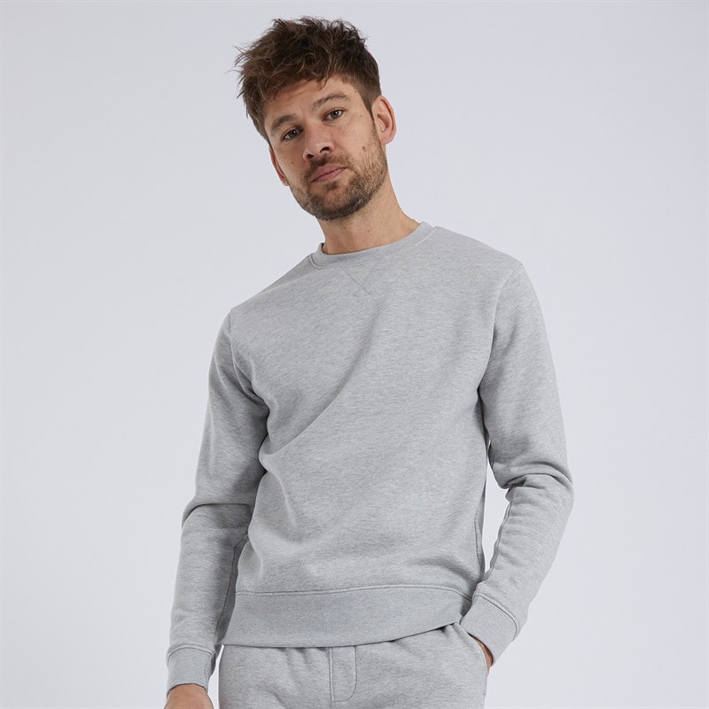 Kangaroo Poo Mens Fleece Sweatshirt Grey Marl