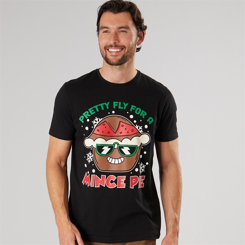 Kangaroo Poo Mens Novelty Christmas T-Shirt Black