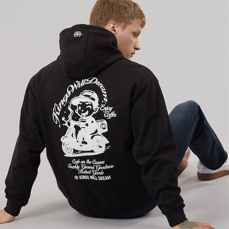 Kings Will Dream Mens Studio Cafe Hoodie Black