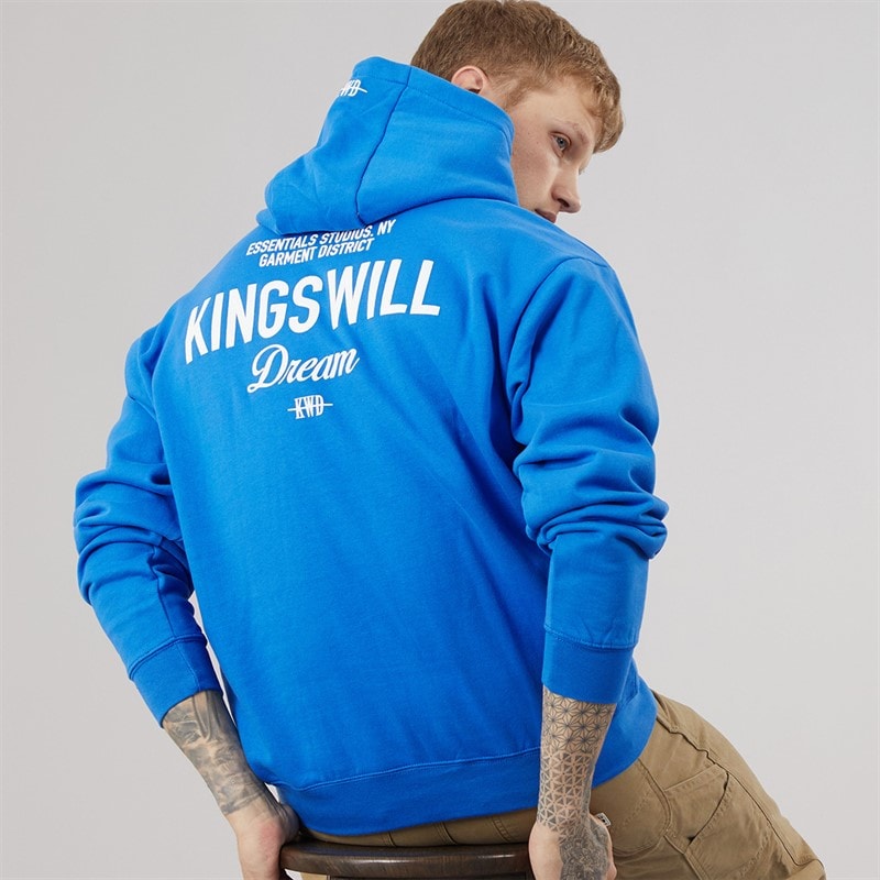 Kings Will Dream Mens Studio Garment District Hoodie Royal Blue