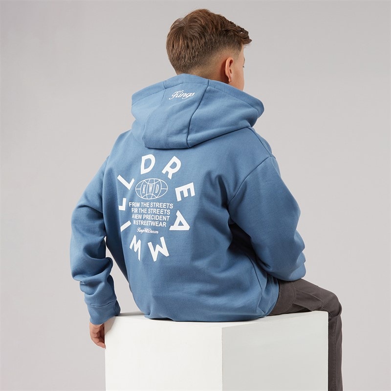 Kings Will Dream Boys Globalise Hoodie Blue