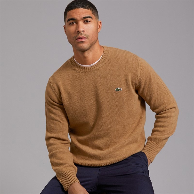 Lacoste Mens Crew Neck Jumper Datte Chine