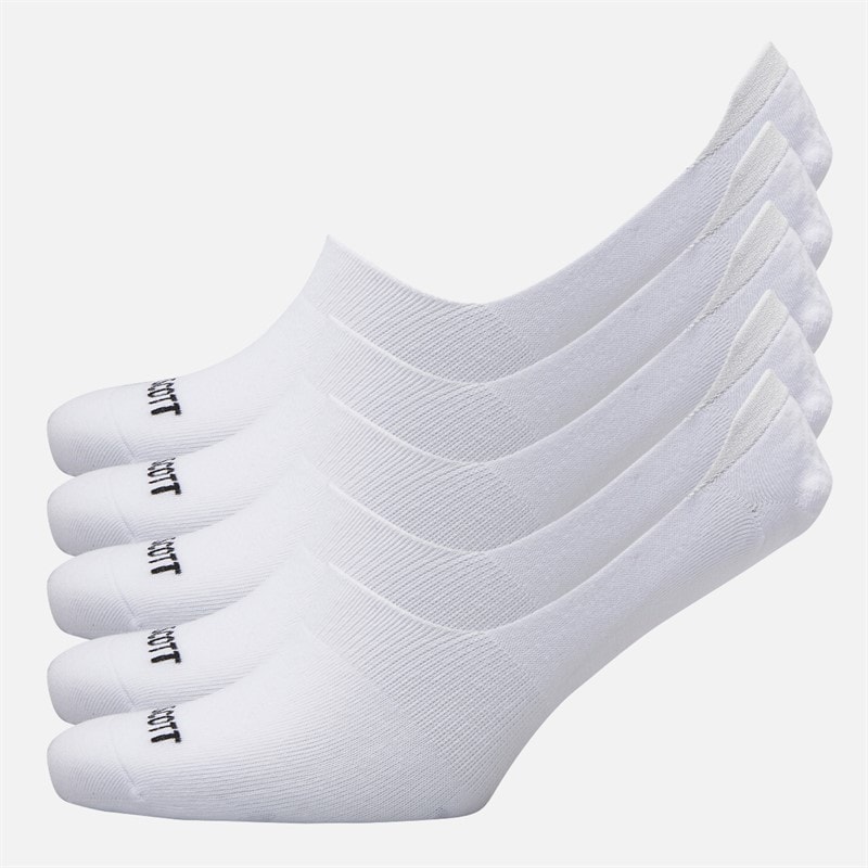 Lyle And Scott Vintage Mens Brosnan Five Pack Invisible Socks Bright White