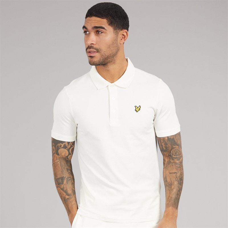 Lyle And Scott Vintage Mens Polo Shirt Chalk