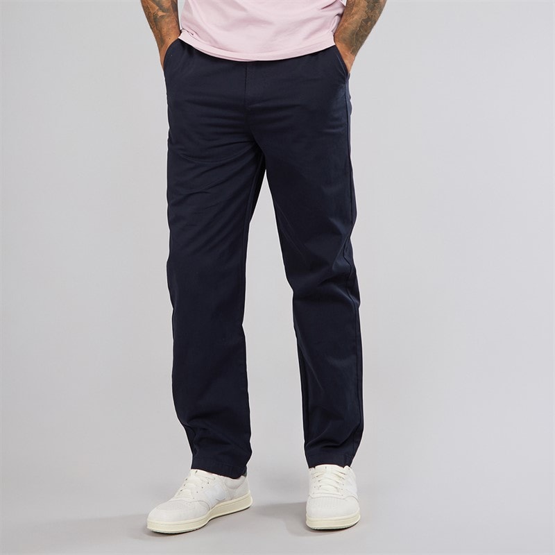 Lyle And Scott Vintage Mens Drawstring Tapered Chinos Dark Navy