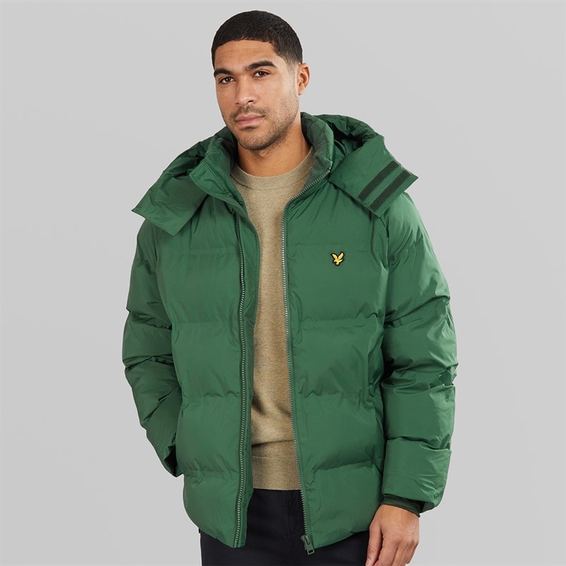 Lyle And Scott Vintage Mens Welded Puffer Jacket Dark Pine