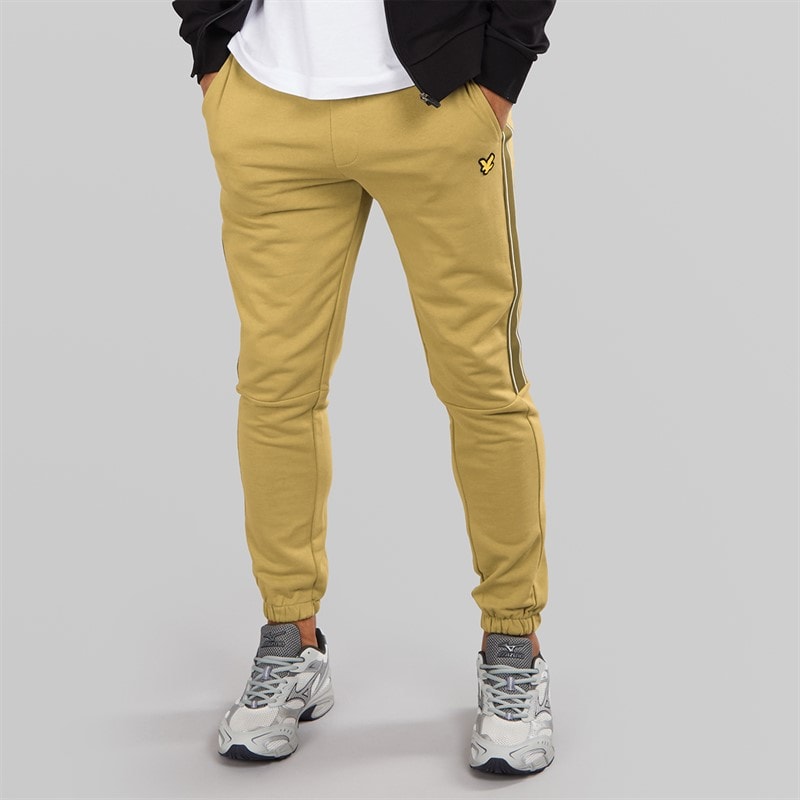 Lyle And Scott Vintage Mens Tape Joggers Relay Green