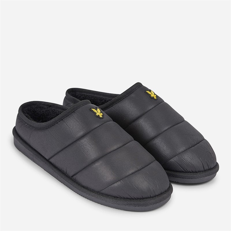 Lyle And Scott Vintage Mens Rami Padded Indoor Slippers Black